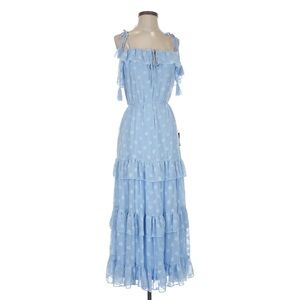 Lulus Blue Ruffled Maxi Dress